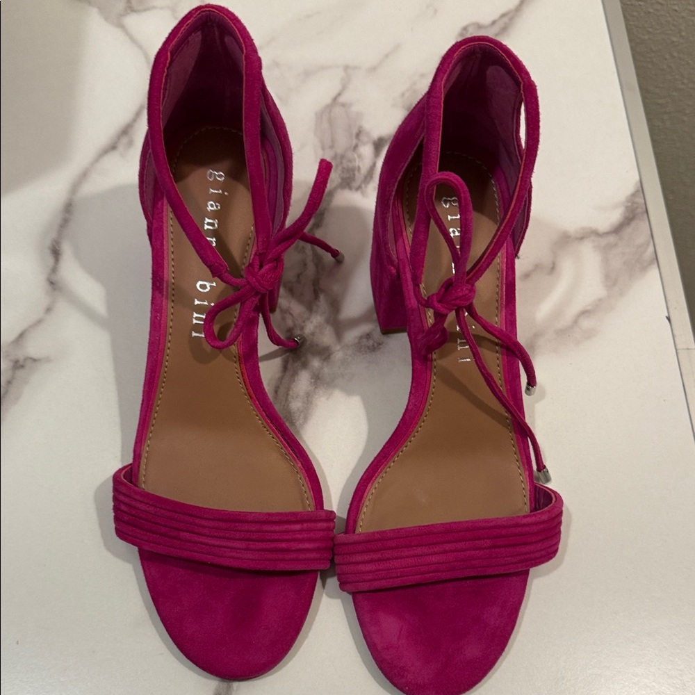 Gianni Bini Pink Suede Heels